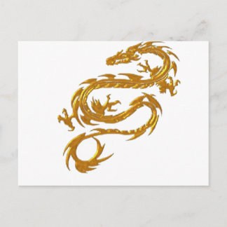Kin ryu Japanese Dragon Postcard