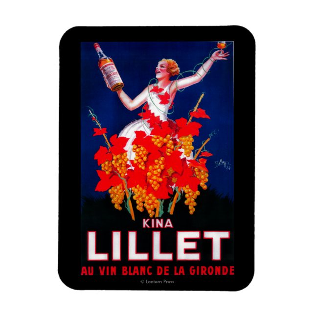 Kina Lillet Vintage PosterEurope Magnet (Vertical)