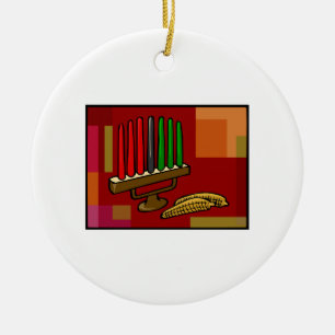 Kinara & Corn Ceramic Ornament