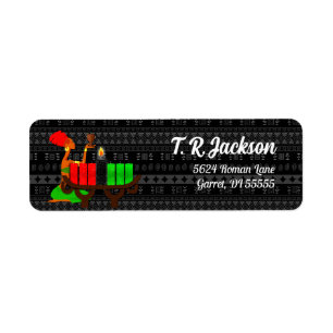 Kinara pour Kwanzaa avec l'adresse de la coupe de