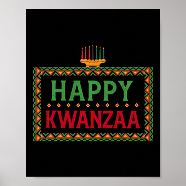 Kinara Seven Candles Principles Of Kwanzaa Happy K Poster (Front)
