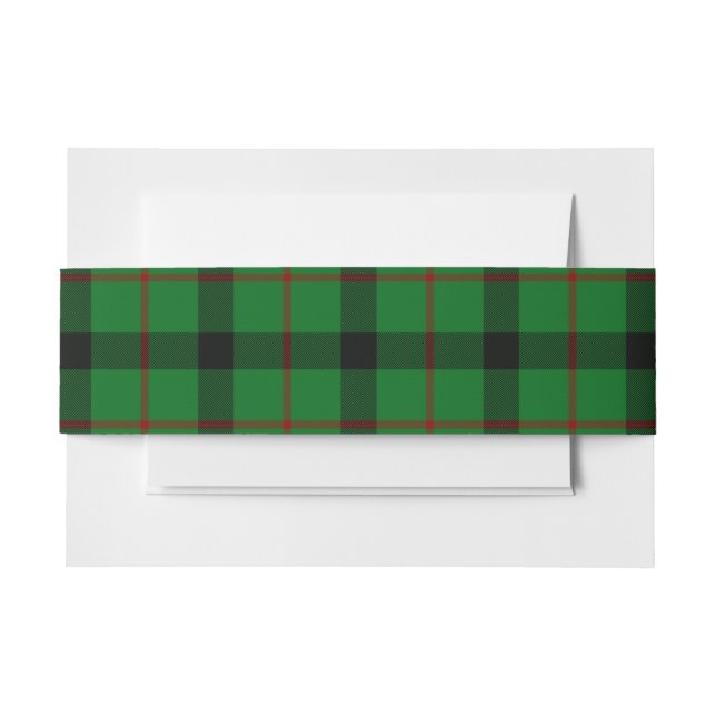 Kincaide Scottish Tartan Belly Band Invitation Belly Band (Front Example)
