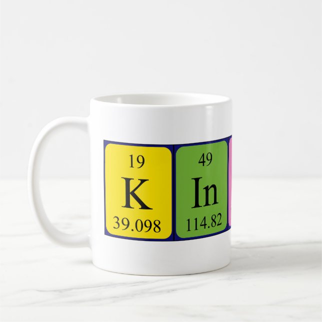 Kincsö périodique nom de table tasse (Gauche)