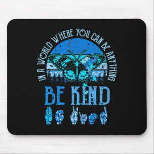Kind Asl Autism Awareness Inspirational Retro Teac Mouse Pad