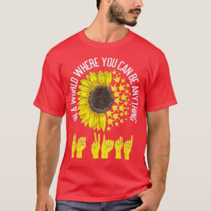 Kind Asl Sign Language Deaf Interpreter T-Shirt