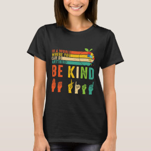 Kind Asl Sign Language Hand Autism Awareness Kindn T-Shirt