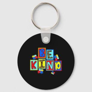 Kind Autism Awareness Asl Kindness Autism Mom Teac Keychain