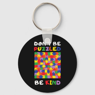 Kind Autistic Puzzle Autism Awareness 2022 Asl Mom Keychain