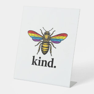 Kind Bee Vintage Rainbow Wing Shirt Design (2)_1 Pedestal Sign