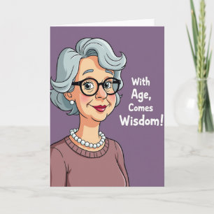 Kind Birthday Silver Hair Card