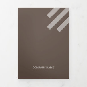 Kind Brown Tone Squared Off Qr Codes Tri-Fold Card