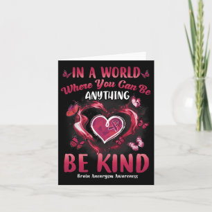 Kind Burgundy Ribbon Support Brain Aneurysm Awaren Card