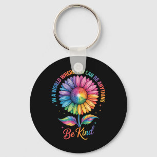 Kind Flower Rainbow Lgbtq Trans Biual Gay Lesbian Keychain