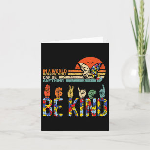 Kind Hand Sign Language Asl Puzzle Autism Awarenes Card