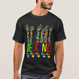Kind Hand Sign Language Puzzle Autism Awareness As T-Shirt