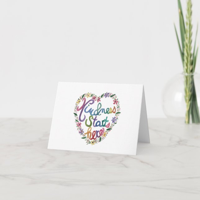 Kind Heart Thank You Card (Front)