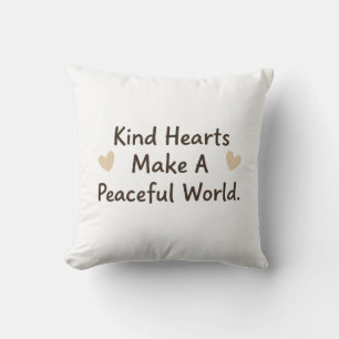 Kind Hearts Throw Pillow