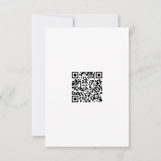 Kind Monochrome Graffiti Heart Qr Code Thank You Card (Back)