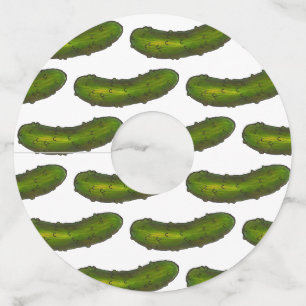 Kind of a Big Dill Crunchy Green Kosher Pickle Wine Glass Tag
