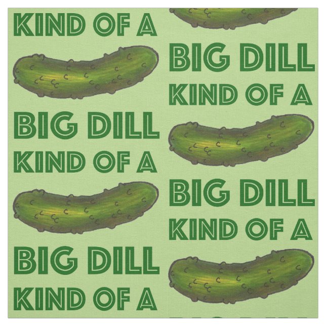 Kind of a Big Dill (Deal) Crunchy Green Pickle Fabric (Swatch)