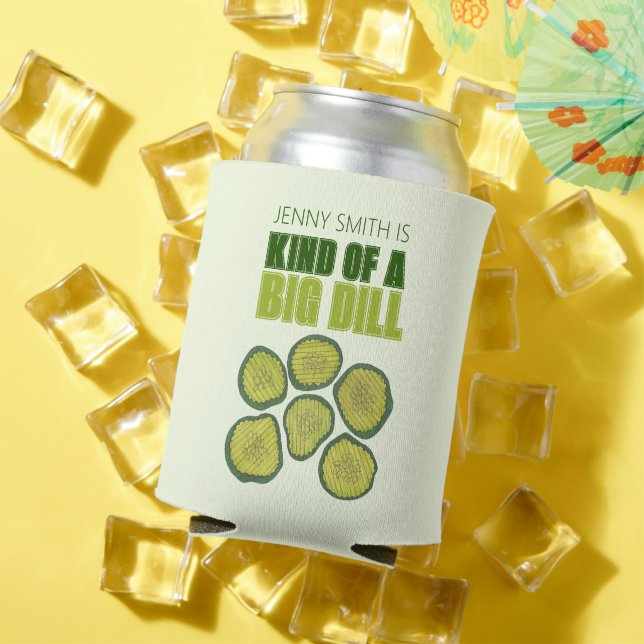 Kind of a Big Dill Deal Green Pickle Chip Congrats Can Cooler (In Situ Summer)