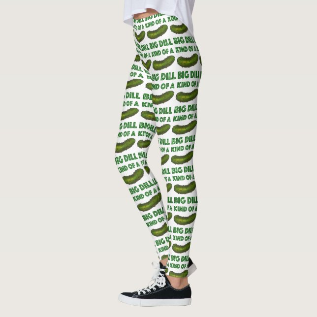 Kind of a Big Dill (Deal) Green Pickle Leggings (Left)