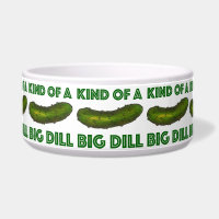 Kind of a Big Dill (Deal) Green Pickle Pet Bowl