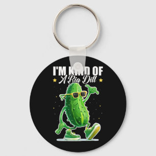 Kind Of Big Dill Pickle Funny Halloween Cucumber Keychain