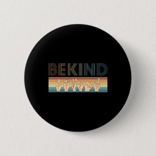 Kind Sign Language Deaf 1 2 Inch Round Button
