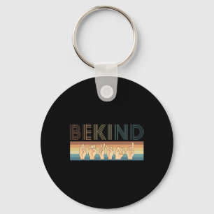 Kind Sign Language Deaf 1 Keychain