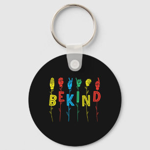 Kind Sign Language Hand Autism Awareness Asl Inter Keychain