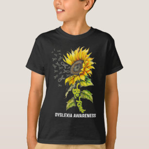 Kind Sunflower Dyslexia Awareness  T-Shirt