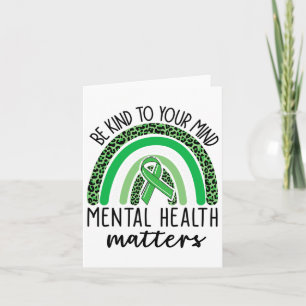 Kind To Your Mind Leopard Rainbow Mental Health Pr Card