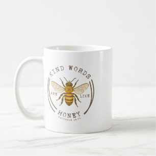 Kind Words Are Like Honey Proverbs 16 24 Bee Menta Coffee Mug