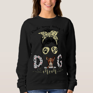 Kinda Busy Being A Best Dog Mom Basenji African Ba Sweatshirt