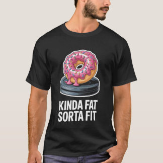 Kinda Fat Sorta Fit Fitness Humour Weightlifting T-Shirt