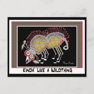"KINDA' LIKE A WILDTHING"collectable trade Postcard