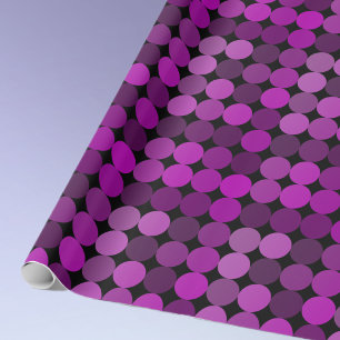 Kinda Modern, Kinda Retro Shades Of Purple Circles Wrapping Paper
