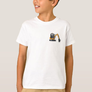 Kinder Basic T-Shirt - Baustellenfahrzeug Design