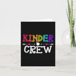 Kinder Crew Back To School Kindergarten Teacher St Card