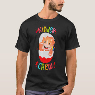 Kinder Crew Cute Dino shirt For Kindergarten Teach
