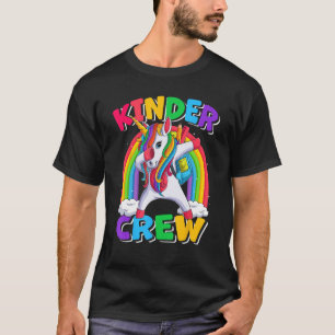 Kinder Crew Dabbing Unicorn Back to School Kids Gi T-Shirt