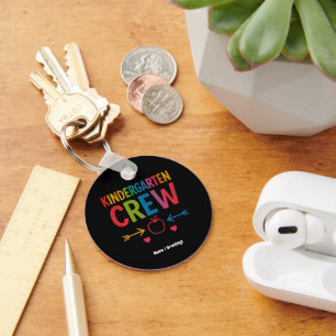 Kinder Crew Funny Kindergarten Fun Back To School Keychain