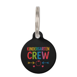 Kinder Crew Funny Kindergarten Fun Back To School Pet Tag