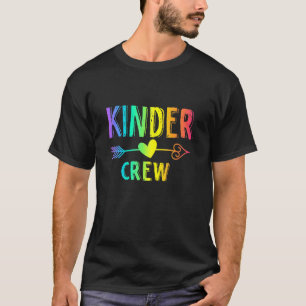 Kinder Crew KIndergarten Level Team Teacher Back T T-Shirt