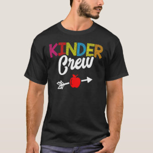 Kinder Crew Kindergarten Teacher Student Kids Back T-Shirt