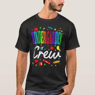 Kinder Crew Kindergarten Teacher Student Kids Back T-Shirt