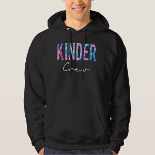 Kinder Crew Tie Dye Back to School happy first day Hoodie