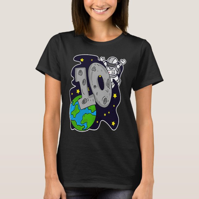 Kinder Ich bin Schon 10 Birthday Rocket Boys Astro T-Shirt (Front)