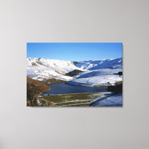 Kinder Reservoir Derbyshire England Holiday Card Canvas Print